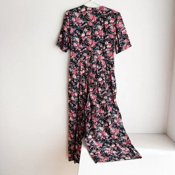 Vintage 90s Northern Traditions Floral Wide Leg Jumpsuit S/M - Picture 11 of 11